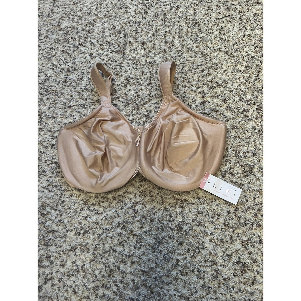 LIVI Bra Active High-Impact Workout Max Support Sports Bra Nude Sz 40D New